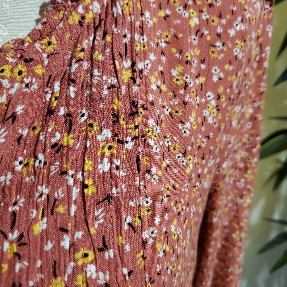 FatFace Maye Sunshine Ditsy Tiered Prairie Maxi Dress Womens Size 4 Cottage Pink - Picture 9 of 14